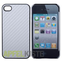 iPhone 4 4G 4S Carbon Hard Case - Silber