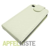 Carbon Hard Case für iPhone 4 4G 4S - Weiss