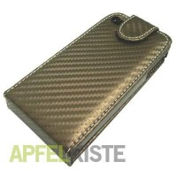 Carbon Hard Case für iPhone 4 4G 4S - Bronze