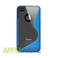 iPhone 4 4G 4S Gummi Kunststoff Hülle - Blau