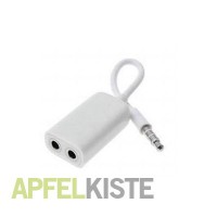 3.5mm Verteiler Klinkenanschluss Y - im iPhone Design - Weiss